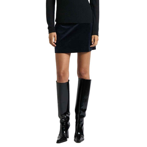 Cue Stretch Velvet Mini Skirt